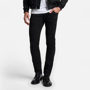 7 FOR ALL MANKIND Paxtyn Black Skinny Jeans 31 Indie Sleaze Grunge Luxe Tailored